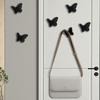 Stainless Steel Butterfly Shaped Wall Hanger Gold/Silver/Black Three-dimensional Towel Hangers Anti-rust Waterproof