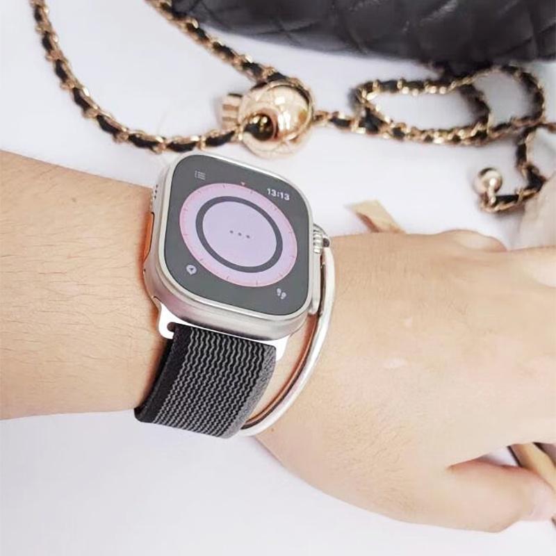 Спортивный нейлоновый ремешок для умных часов Ultra, 49 мм, 7, 8, 45 мм, 41 мм, 44 мм, 40 мм, 42 мм, 38 мм, уличные ремешки, браслет для часов серии 8, 7, 6 SE, 5, 4, 3, 2, 1