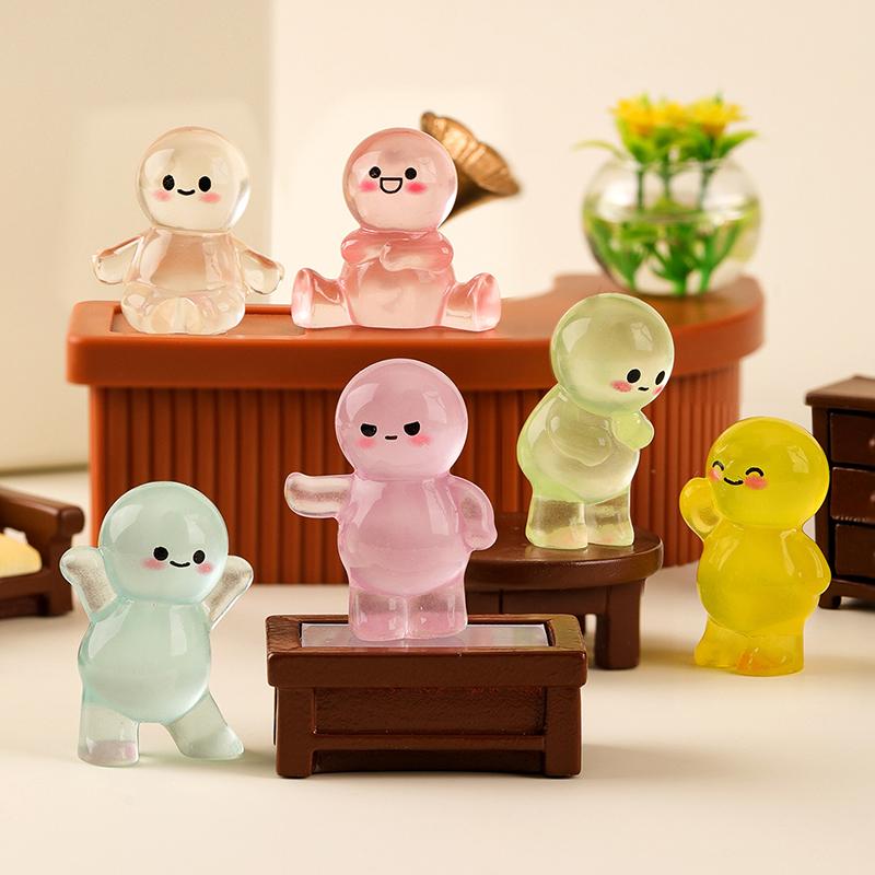 Cartoon Simulation Mini Luminous Miniature Figurine Cute Ornament Kawaii Desktop Diy Home Decoration Children Accessories Gifts
