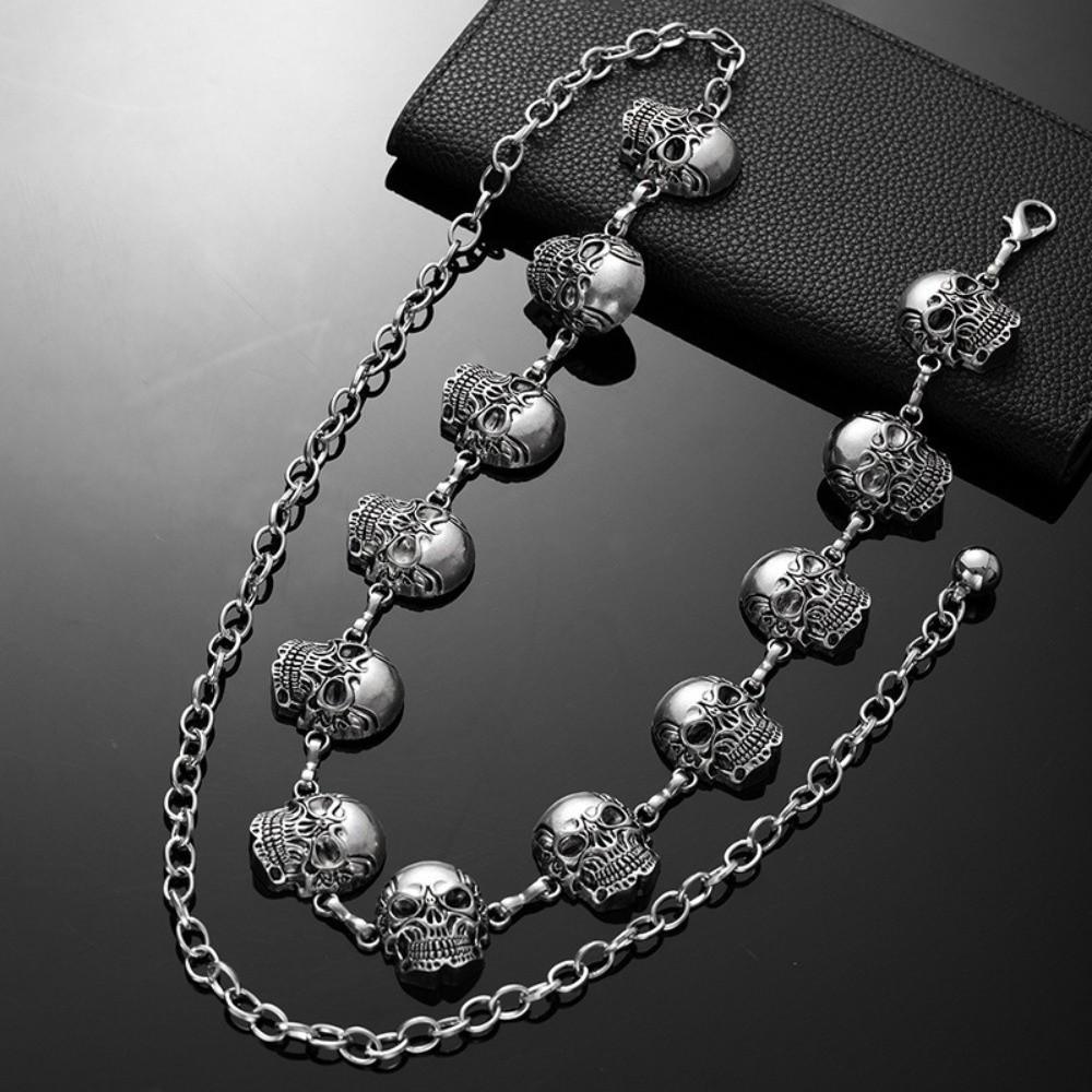 Y2K Skull Waist Chain Punk Waistband Fashion Body Chain Girl