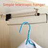 1pc Pull-Out Clothes Storage Rod Adjustable Foldable Metal Hanging Rail for Wardrobes Space-Saving Organizer Drying Racks