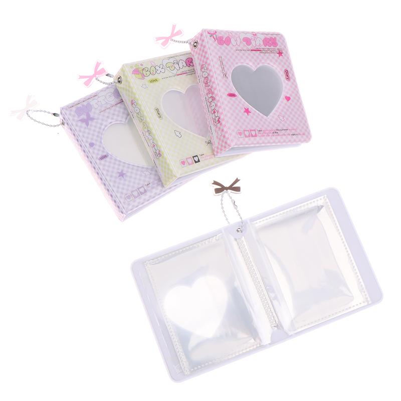 Ins Style Cute 3-Inch Love Album 36 Pockets Card Binder Mini Photocard Holder Kpop Idol Pictures Collection Storage Case