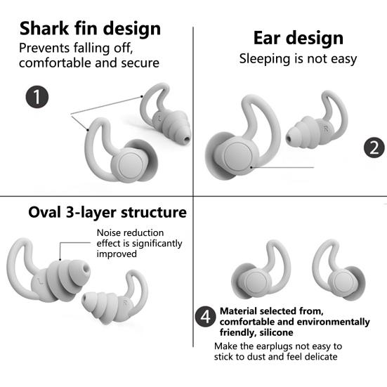1 комплект берушей 3 слоя звукоизоляции силиконовые беруши для плавания и подводного плавания с коробкой для хранения для вечеринки у бассейна
