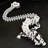 32Cm 3D Printing Cool Dark Dragon Toy Joints Movable Rotating Simulation Dragon Model Creative Gift Home Decoration Ornaments