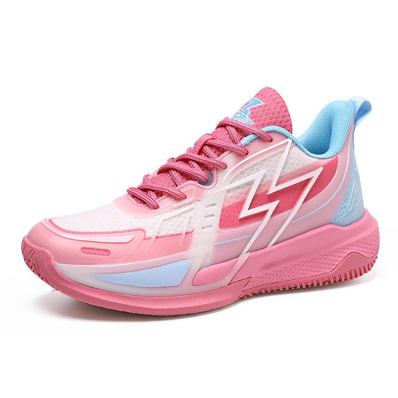 Trendy Luminous Korean Style Basketball Shoes - Breathable, Shock-Absorbing, Wear-Resistant Sports Sneakers for Couples