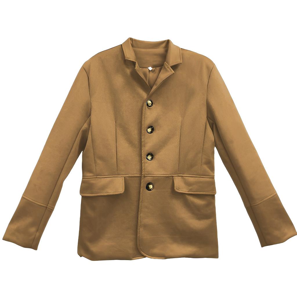 2024 Горячее предложение, винтажный однобортный костюм с отложным воротником, пальто, мужская повседневная куртка в стиле ретро, ​​мужская одежда, обычная куртка, пальто