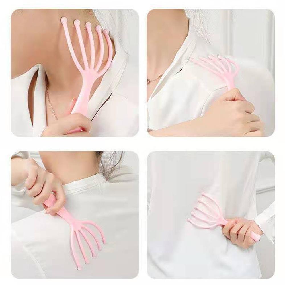 Легкий пластиковый портативный массажер для облегчения боли кожи головы