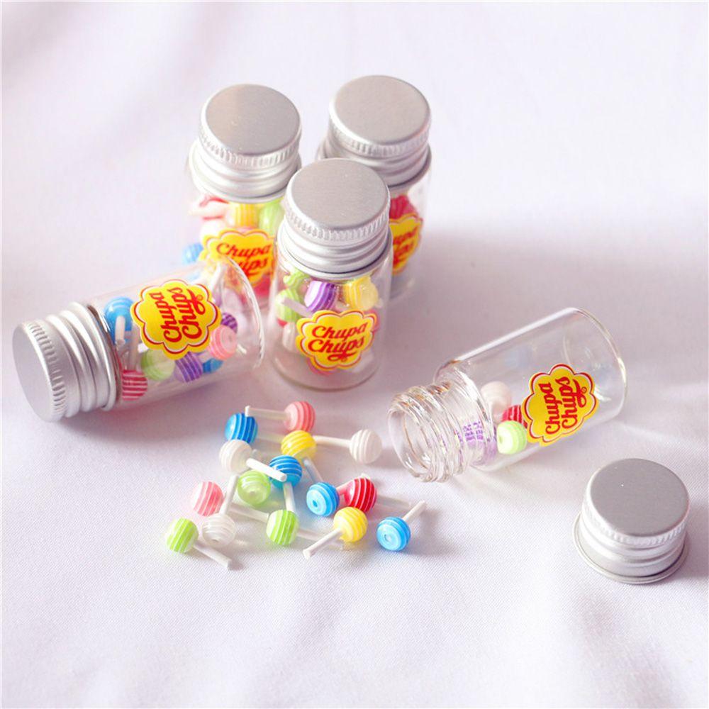 Toys Photography Props Candy Box Lollipops With Jar Simulation Sugar Dollhouse Miniature Food