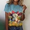 Винтажные футболки с принтом яка из мультфильма, женская футболка с коротким рукавом, летняя повседневная женская футболка 2025 года, блузки, топы, Blusas Mujer