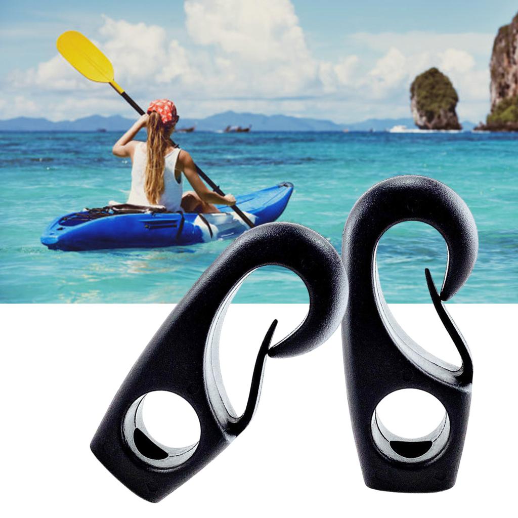 10 шт. черных пластиковых крюков для банджи, трос для банджи, гребная лодка, крюк для шнура, многоразовые лодки, крюк для шнура, легко устанавливается