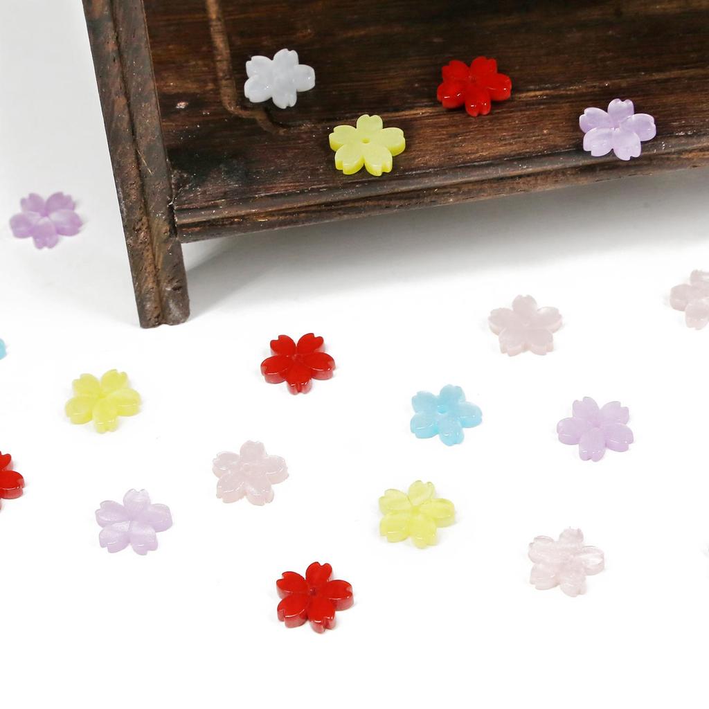 20 шт. акриловые ацетатные бусины с цветком вишни бегония пять лепестков цветочные бусины для DIY ожерелье браслет серьги изготовление ювелирных изделий аксессуары для рукоделия