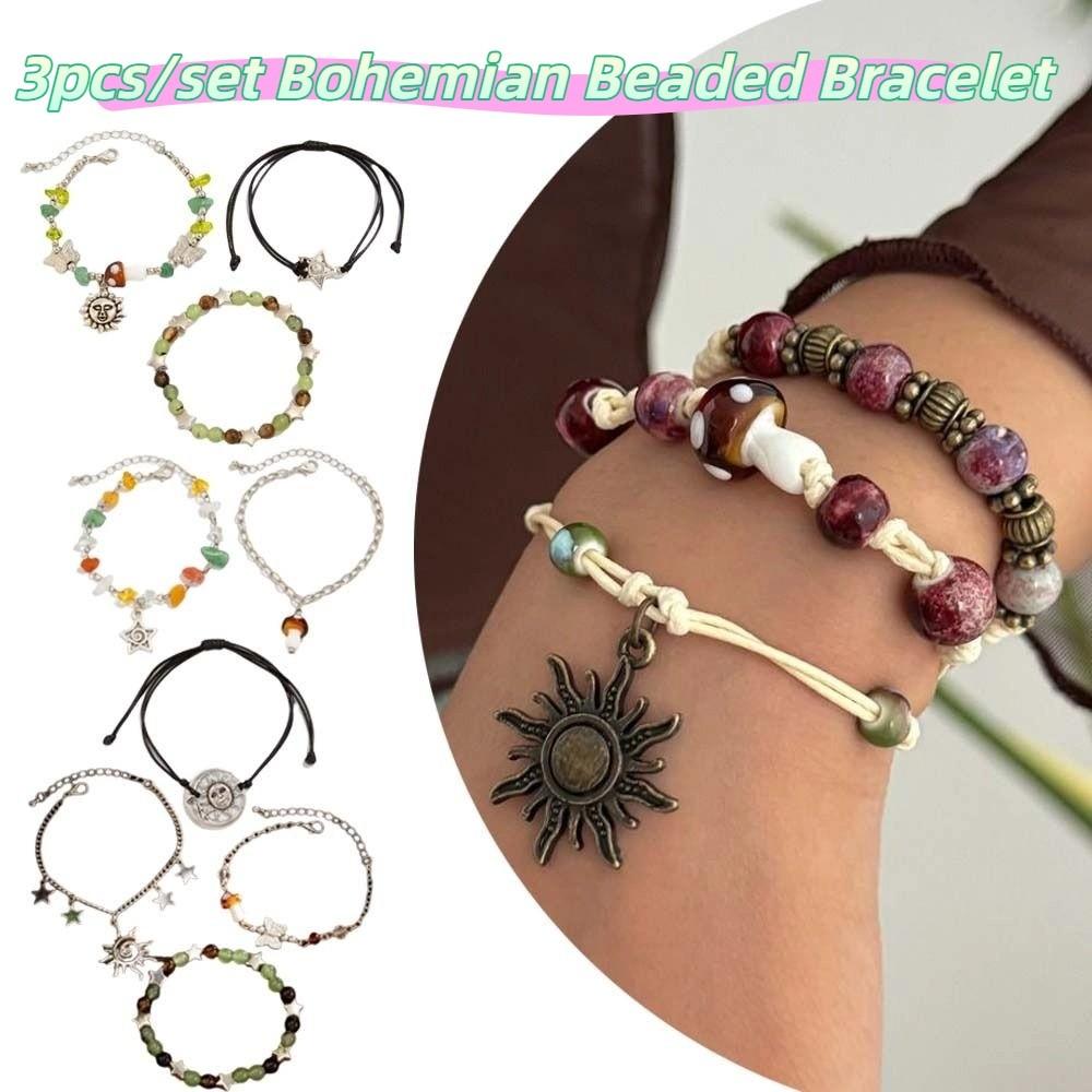 Multi-Layer Ethnic Style Bracelet Exquisite Gravel Woven Bangle Bohemian Beaded Bracelet Jewelry