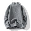 Half Zipper Sweater Men's Solid Color Autumn and Winter New Long-sleeved T-shirt Sweater Men's Sweater Men's and Women's Jacket