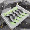 5 pairs/Tray Flexible Volume Colorful Eyelashes Long Makeup Party Lashes  Festival