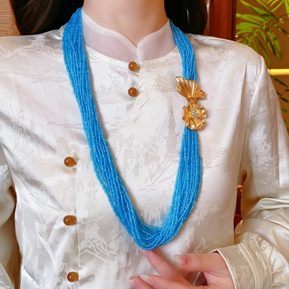 Waist Chain Flower Butterfly Jewelry Rhinestone Exaggerated Choker  Jewelry Gifts