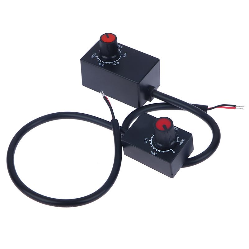 Мини DC 0-10В 1-10В Диммер с ручкой 0-100% шкала Электронный потенциометр для светодиодных диммируемых ламп для выращивания Драйвер питания