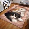 1PC Two Cute Kittens Print Carpet for Bedroom Living Room Bedside Sofa Floor Mat Modern Home Decor Area Rug Luxury Gift
