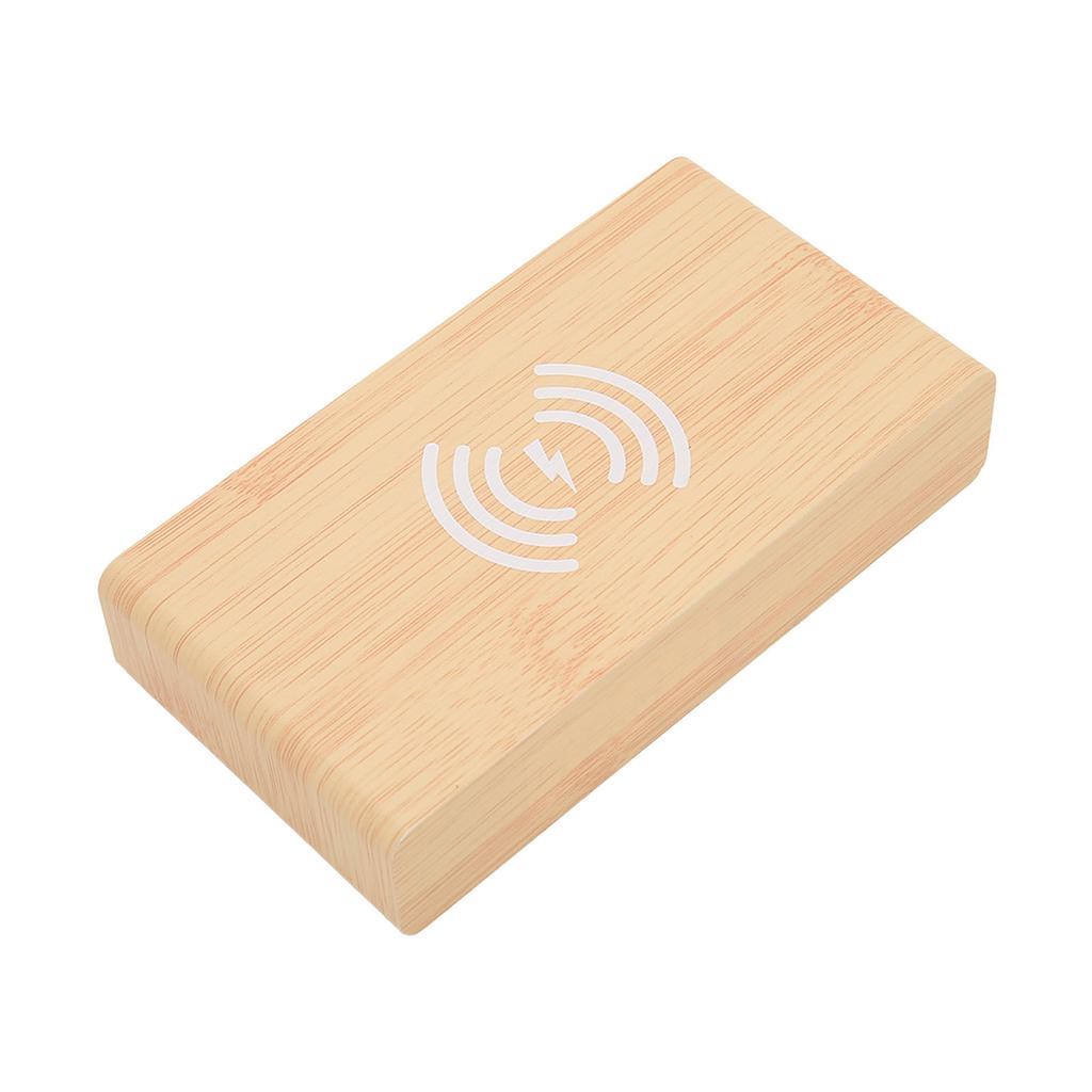 Wooden Digital Alarm Clock with Wireless Charging 3 Level Dimmer Wood LED Digital Clock