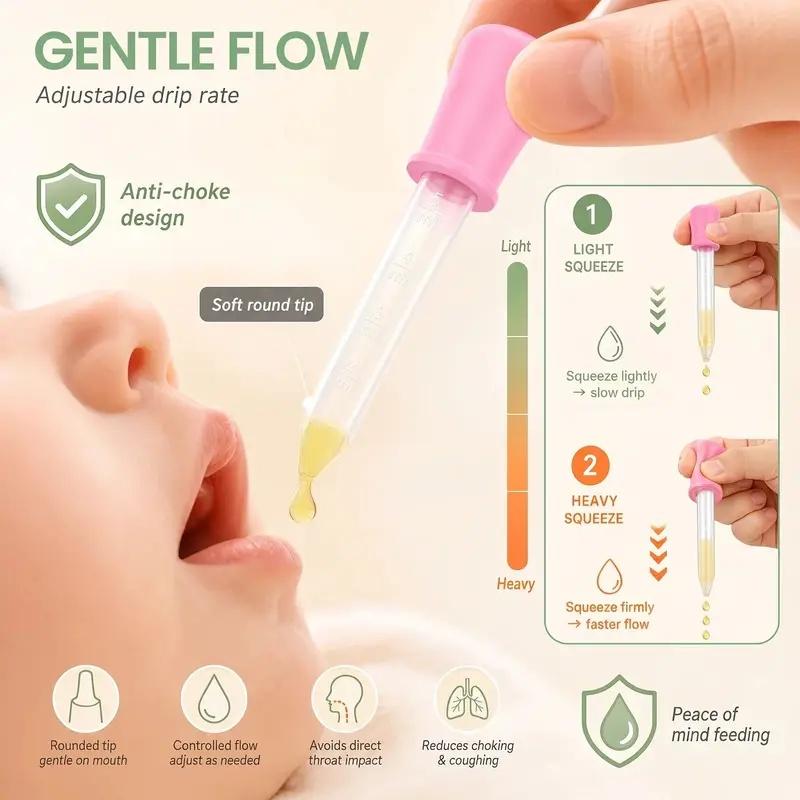 5ML Silicone Plastic Pipette Dropper Liquid Transfer Tool School Lab Experiment Medicine Feeding Eye Ear Gummy Candy Kitchen Use
