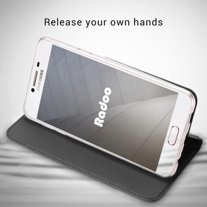 Coque - RADOO - Samsung Galaxy A5 2017 - Ultra Mince - Cuir PU - Housse À Rabat Portefeuille