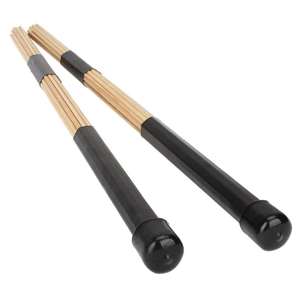 1 Pair 40CM High Quality Bamboo Drum Brush Professional Drum Brushes Stick Replacement Drum Brushes Sticks for Beginners Drum
