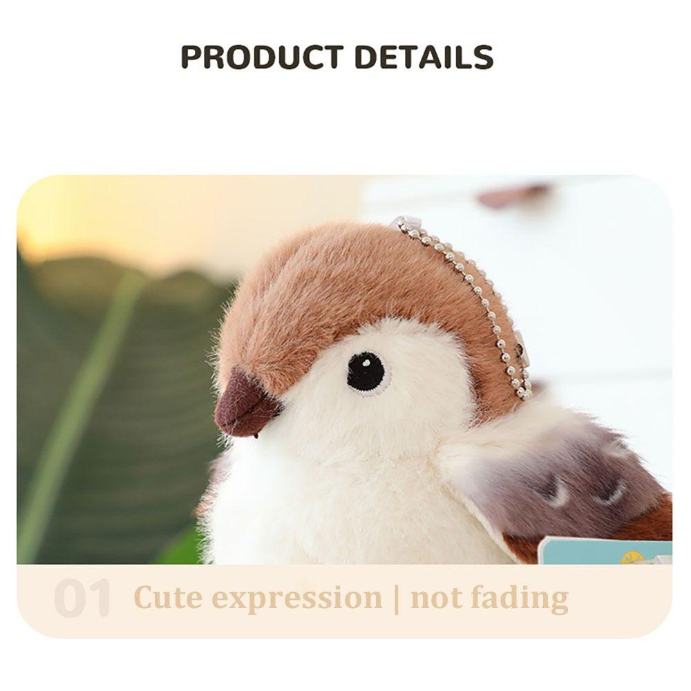 Мягкая подвеска в виде птицы, красочные куклы-попугаи и воробьи, модная плюшевая игрушка в виде птицы