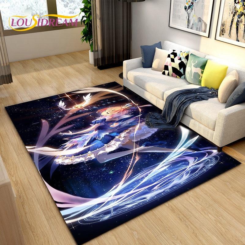 Милый мультяшный коврик Cardcaptor Sakura, коврик для гостиной, спальни, диван, коврик для украшения, детский нескользящий напольный коврик