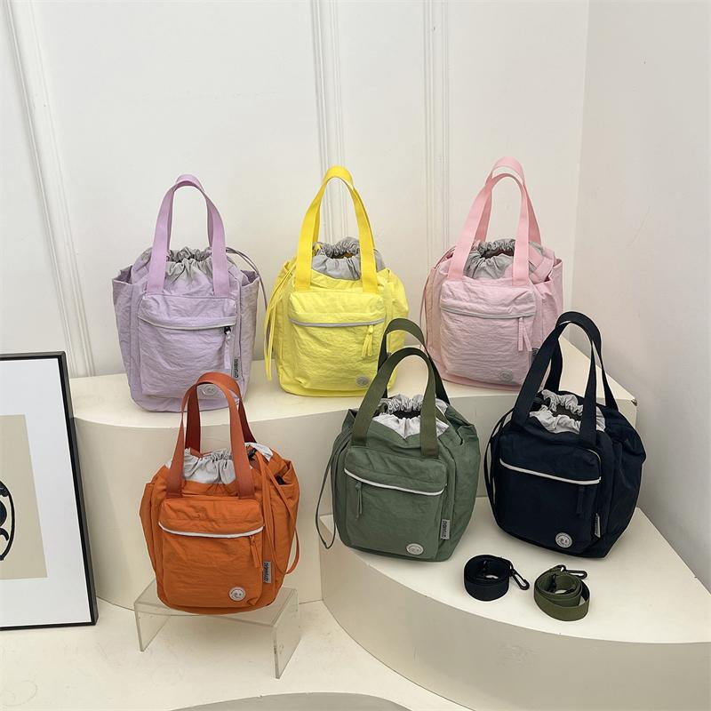 Womens Nylon Tote Bag Multi Pocket Shoulder Handbag Casual Crossbody Purse