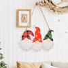 Decoration Christmas Wooden Three Head Rudolph Door Hanging Home Decoration Wall