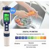 5-in-1 Electronic PH Meter, Measure Ph & TDS & EC Salinity & Temperature Water Quality Tester, LCD Display and Reading Accuracy, for Drinking Water, A