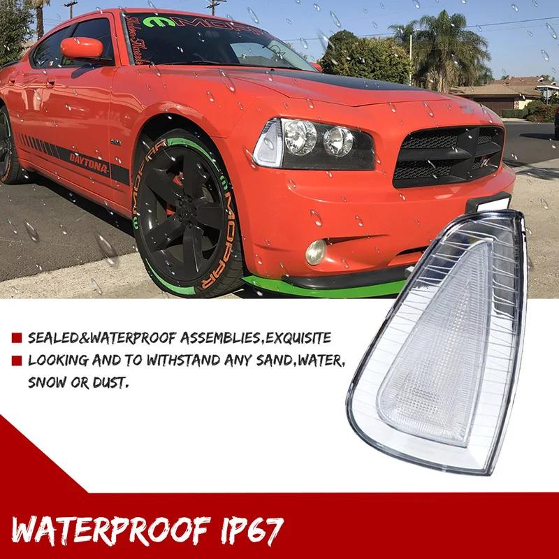 For 2006 2007 2008 2009 2010 Dodge Charger Front Bumper Side Marker Indicator Light Cover Shells No Bulb/Socket Car Accessories