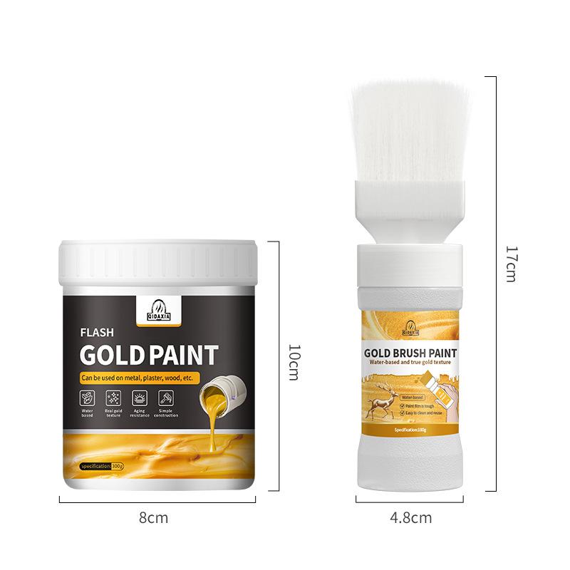 Water based gold foil paint, gold powder paint, gold art paint, gold paint, gold foil brush paint
