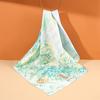100% Mulberry Silk Scarf  Oil Painting 90 Spring French Retro Square Scarf Women