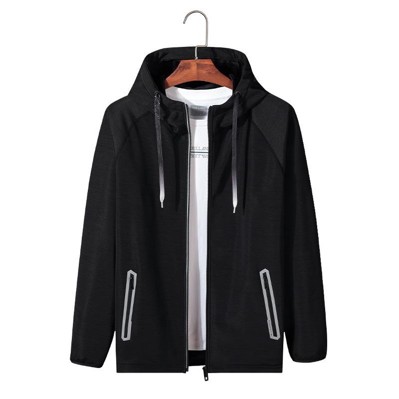 Men's Jacket Outdoor Loose Sports Jacket Men's Spring and Autumn New Hooded Cardigan Men's Top
