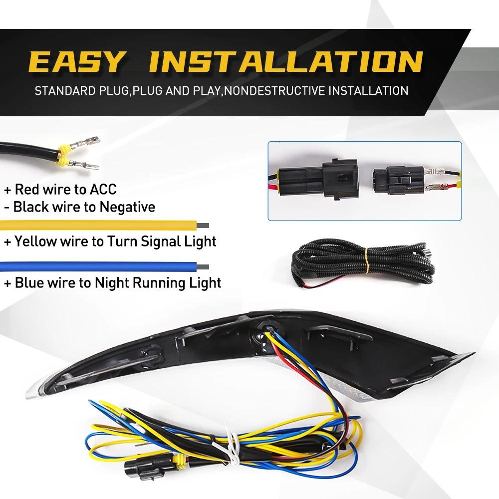 LED Daytime Running Fog Lights DRL Fit For Toyota Corolla L LE XLE Model 2020-2022