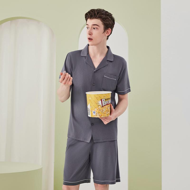 Женский пижамный комплект Lenzing Modal Cool Cotton - Кардиган с коротким рукавом и шорты