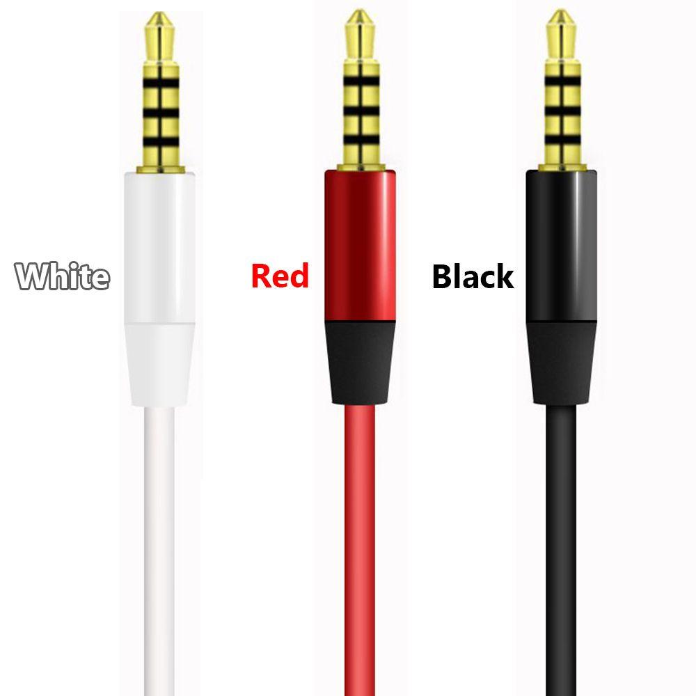 1.2m Headphone Volume Control Speaker Line Audio Cable 3.5mm Jack Aux Cord with Mic