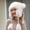 Женские зимние теплые шапки из искусственного меха, имитирующие монгольские уши