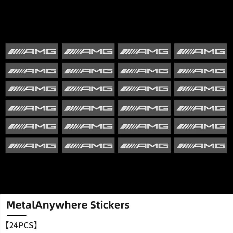 WHJ6 3D Metal Car Emblem Letter Decorative Stickers Badge Decal For Mercedes Benz AMG W204 W205 W203 W211 W201 W210 GLE GLC GLS CLA