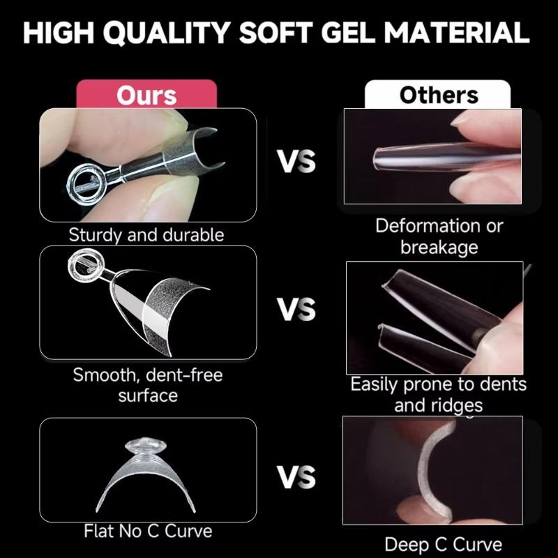 240pcs Half Cover Almond Pre-filed Nail Tips Half Matte XS Press On Fake Nail Extension for Small Tiny Nail Bed 12 Sizes In Box