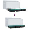 Chicken Nesting Box 3 Compartments Wall Mount Galvanized Steel