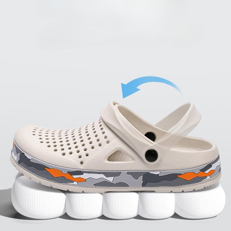 Модные летние сандалии тапочки мужские кроссовки толстые подошвы противоскользящие уличные пляжные туфли мужские легкие кроссовки из ЭВА повседневные теннисные туфли мужские