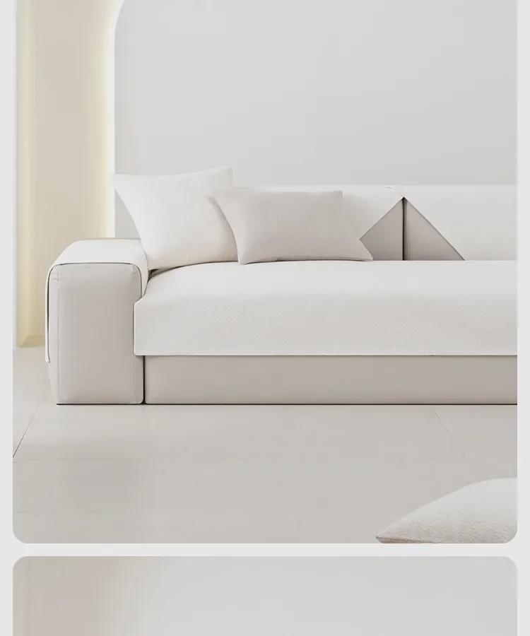 Универсальная бархатная диванная подушка: Нескользящий, современный чехол для сиденья и спинки на все времена года.