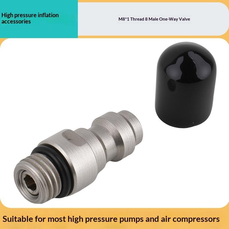 Quick Connect Valve 8mm Male Connector High Pressure Fitting Durable Leakproof Design for Hydraulic Systems