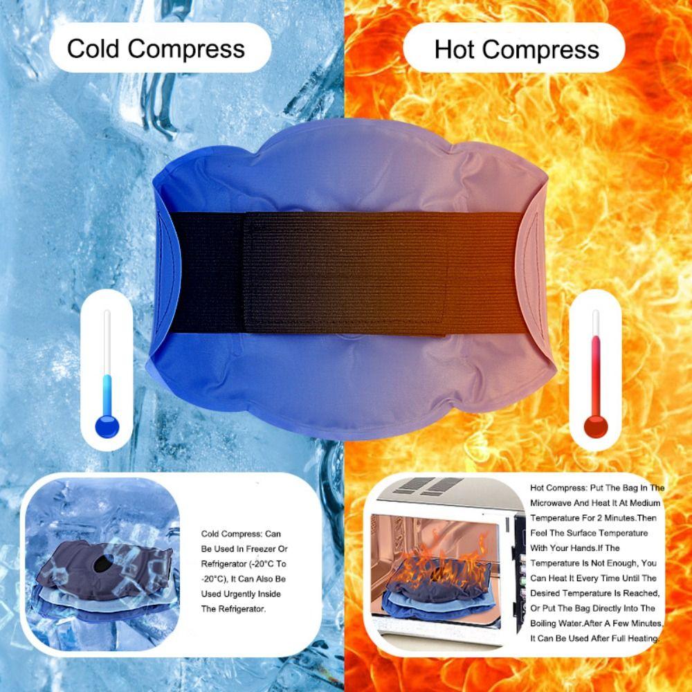 Гелевый наколенник с пакетом льда, двойная температура, терапия горячим и холодным компрессом, облегчение суставов, гибкий ремешок, нейлоновый гелевый наколенник с пакетом льда