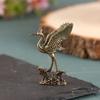 Copperware Crane Figurines Pure Brass Brass Miniatures Red-crowned Crane Sculpture  Handle Decor