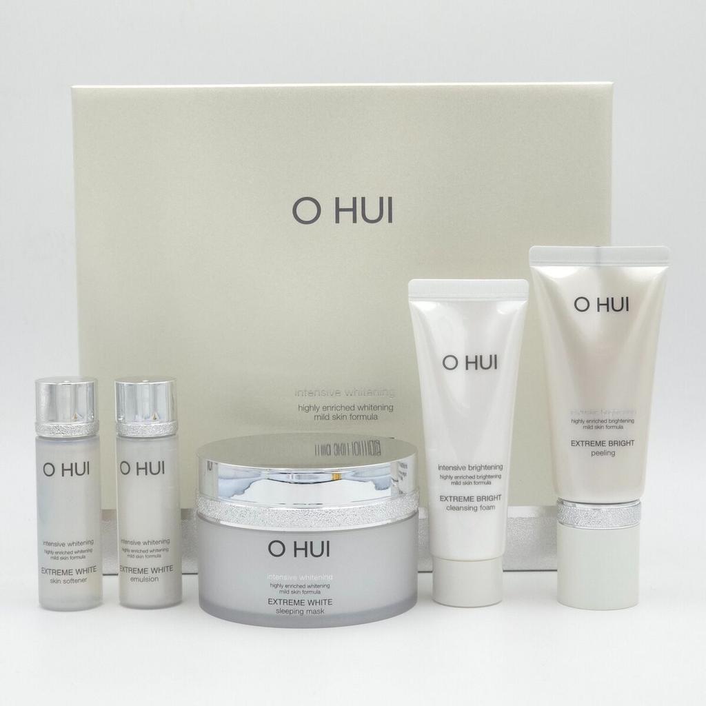 O HUI Extreme White Sleeping Mask Special Set 5 предметов, отбеливание, антивозрастной, увлажняющий, корейская косметика, Kbeauty, образец