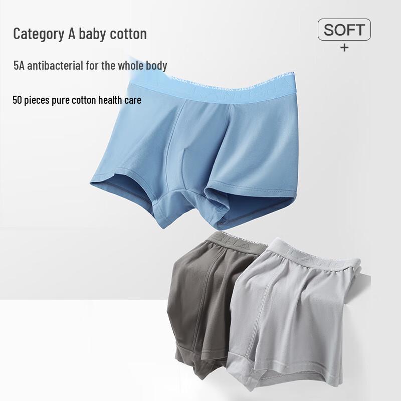 Langsha Men's 4-Pack Cotton Antibacterial Boxer Briefs