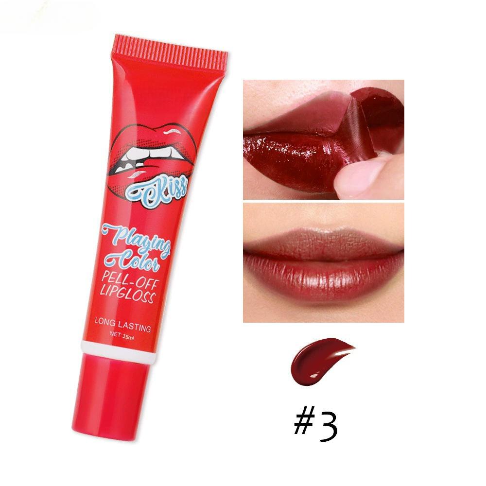 6 Colors Tear Pull Liquid Lipstick Long Lasting Lip Gloss Mask Base Waterproof Moisturizer Makeup Peel Off Lip Gloss Cosmetics