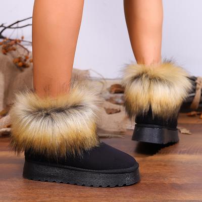 Новые туфли-маффины на толстой подошве Мао Мао из хлопка сохраняют тепло и имеют утолщенную подошву из ТПР, нескользящий мех, интегрированный снег